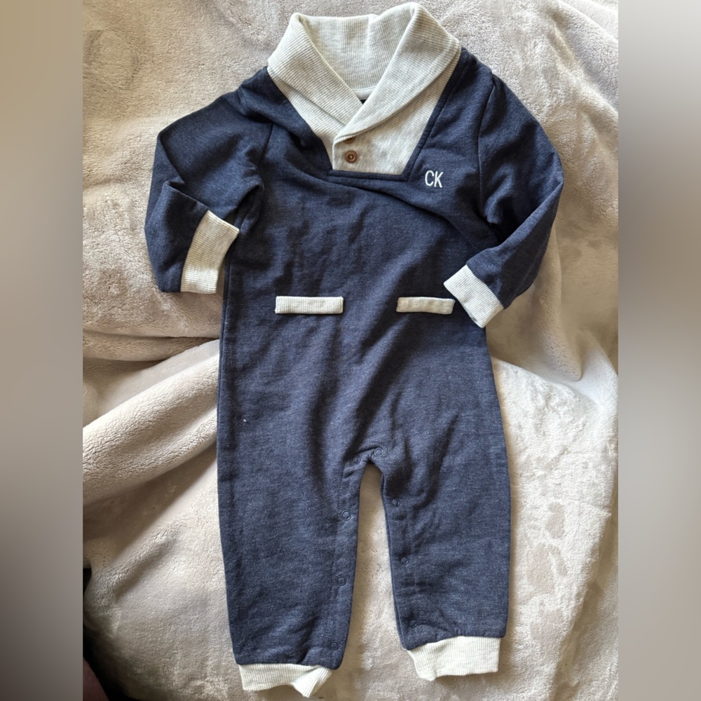 Calvin Klein Jeans Cream and Black Jumpsuit